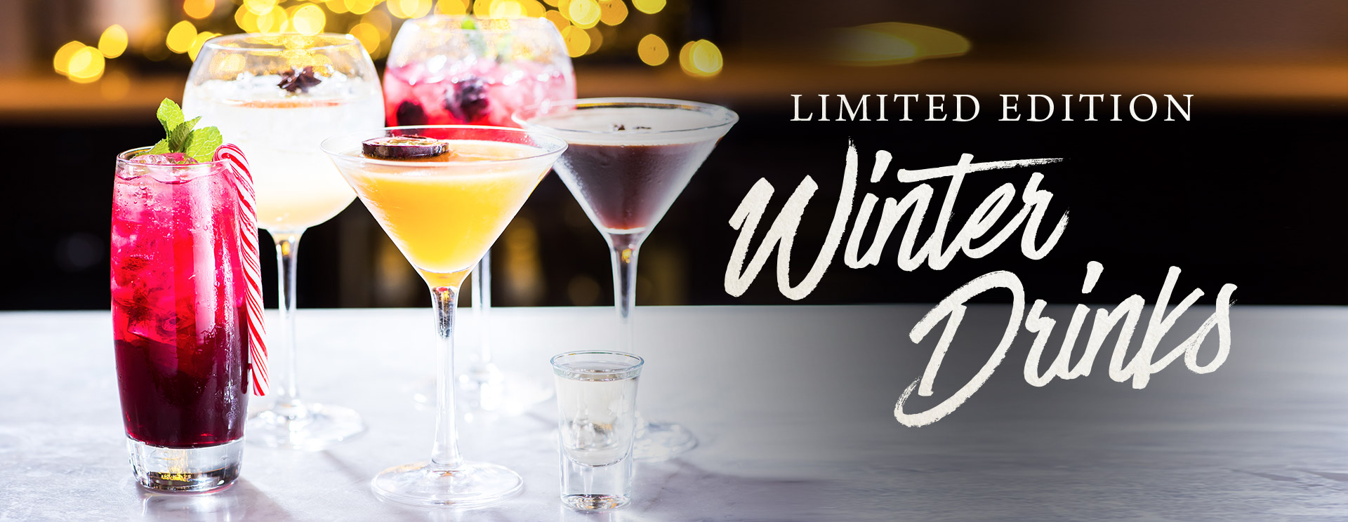 Winter cocktails and long drinks at The Rambler's Rest